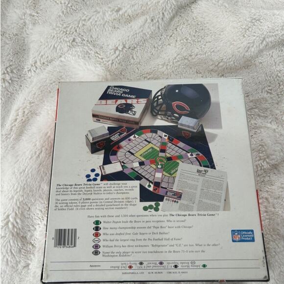 New Vintage "The Chicago Bears Trivia" Board Game NFL *UNBOXED*‎ - Picture 2 of 3